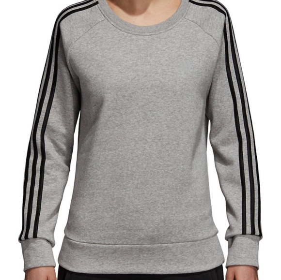 three stripe crew neck sweat by adidas